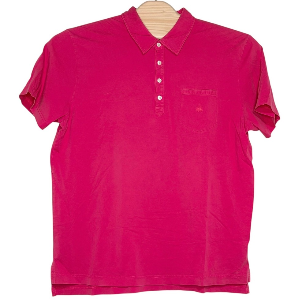 Brooks Brothers Polo Shirt XL Pink Cotton Short Sleeve Golden Fleece Logo Pocket - Picture 2 of 7